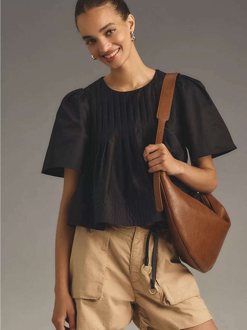 Anthropologie Mare Mare Short Sleeve Swing Top